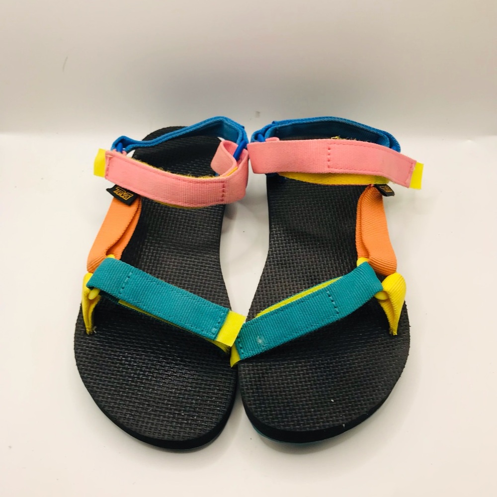 Teva‎ Kids Multi-Color Strap Sandals - Pink, Teal, Orange & Yellow